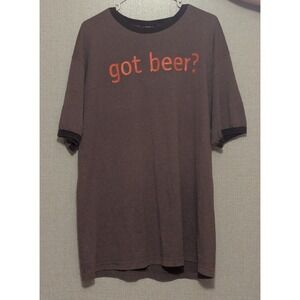 Vintage‎ Y2K Carbon Humor Got Beer? T shirt Brown Size XL